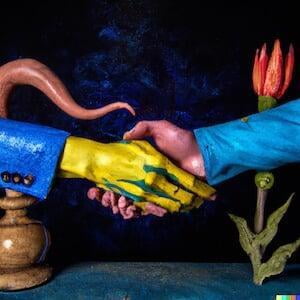 Stylized Handshake Image