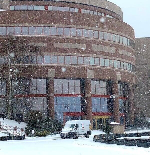 A snowy Bristol Myers Squibb Demo